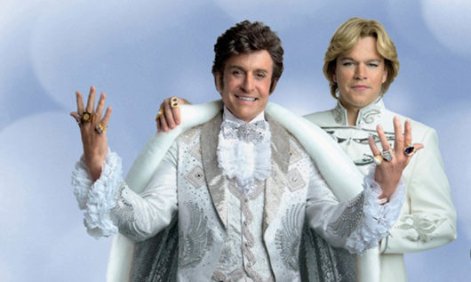 Behind the candelabra